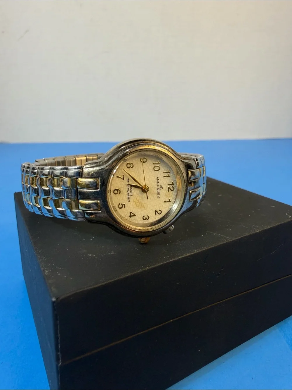 Anne Klein Silver and Gold-Tone Round Dial Watch